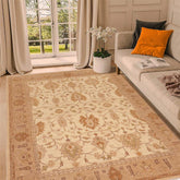 handmade Traditional Kafkaz Beige Tan Hand Knotted RECTANGLE 100% WOOL area rug 8 x 10